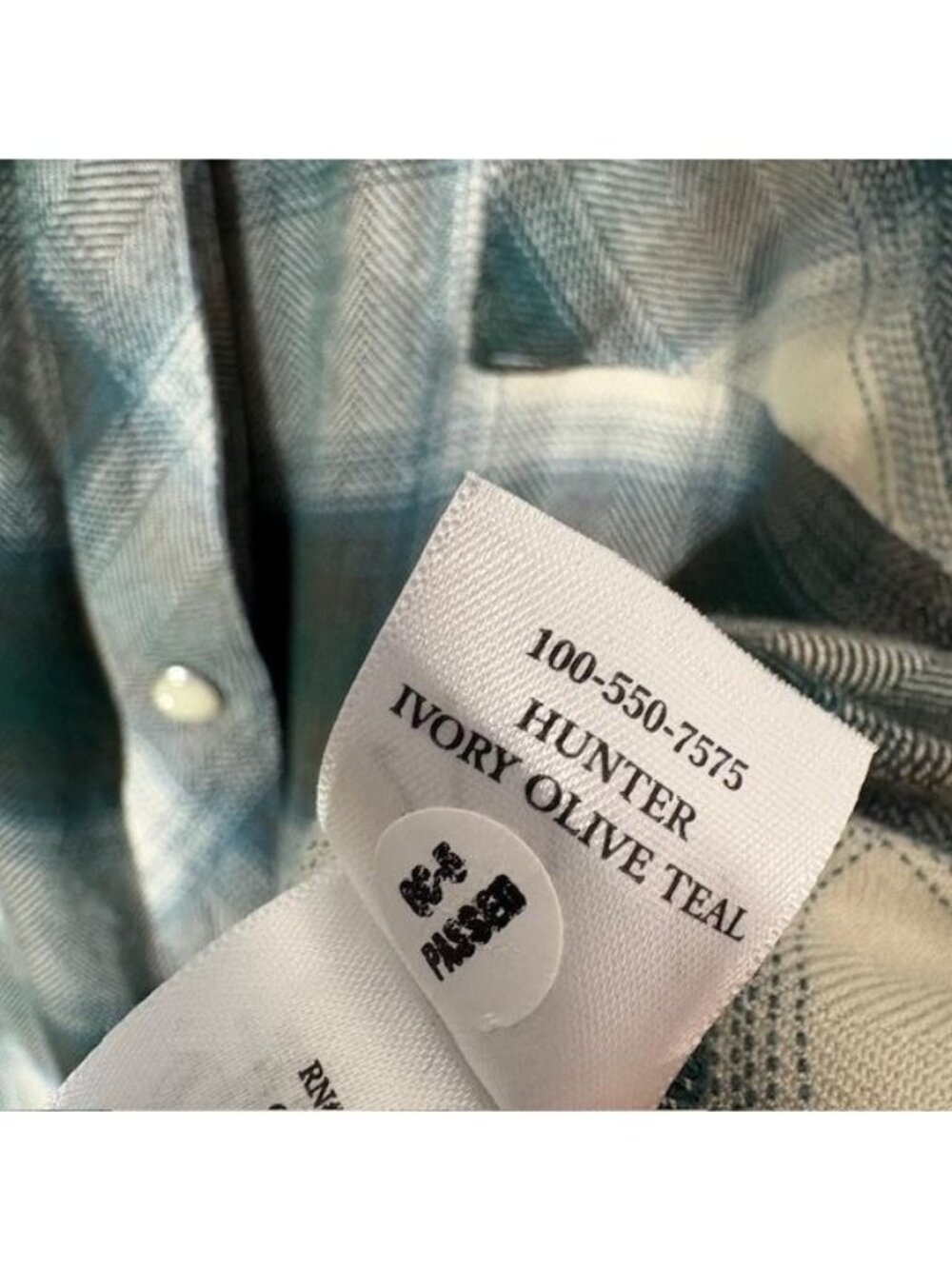 Rails Hunter Shirt Womens Large Green White Plaid Soft Rayon Button Up Top - Picture 6 of 10